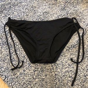 Black Lace-up Bikini Bottom
